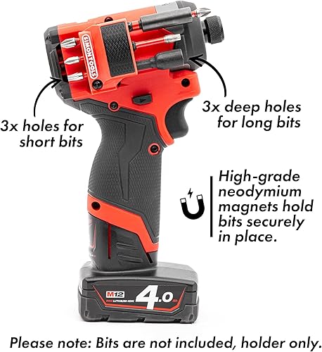 Miniatura 4 de Driver & Drill - Soporte magnético para brocas Simon tools Gen 3 Milwaukee para Impact Driver M12, soporte para brocas de impacto con lado magnético