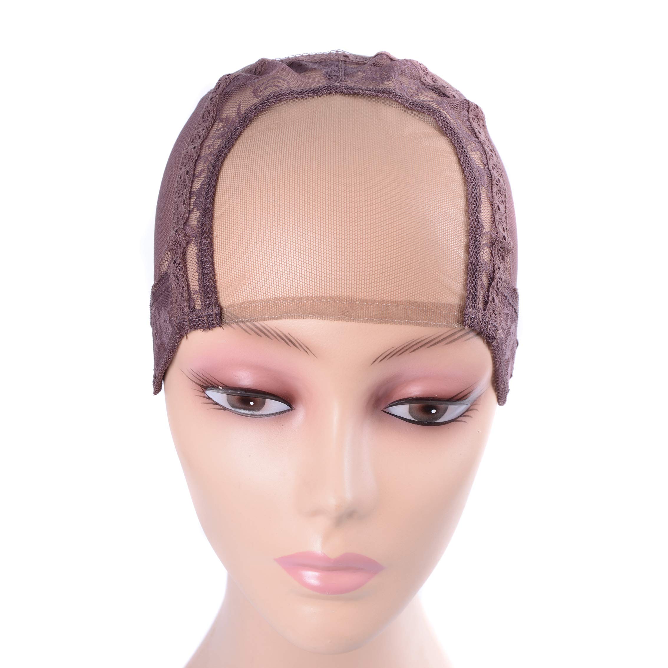 Amazon.com: YANTAISIYU 4X4 Inch U Part Swiss Lace Wig Cap 