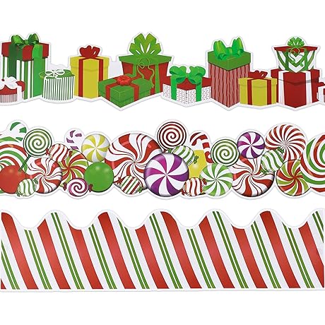 Zonon Candy Cane Border Decorations