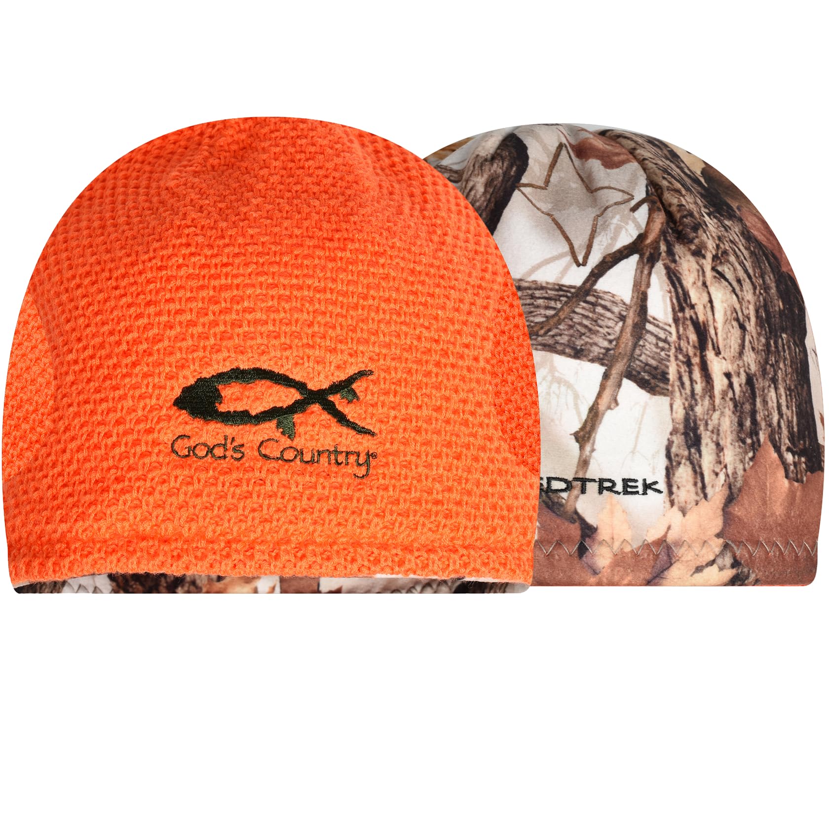 EDTREK Elite Hunter Reversible Wool Camo Beanie Deer Hunting Hat Duck Hunting Hat