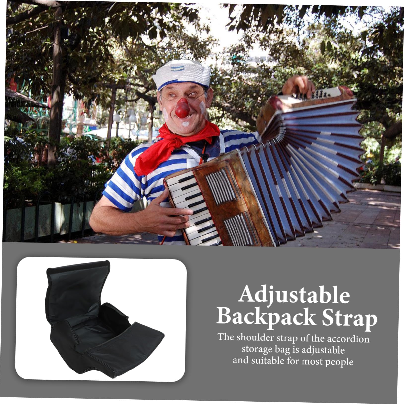 VICASKY Accordéon Protection Anti-poussière Noir et Bandoulière Réglable Paquet Pratique en Tissu Oxford pour Transport à Domicile École