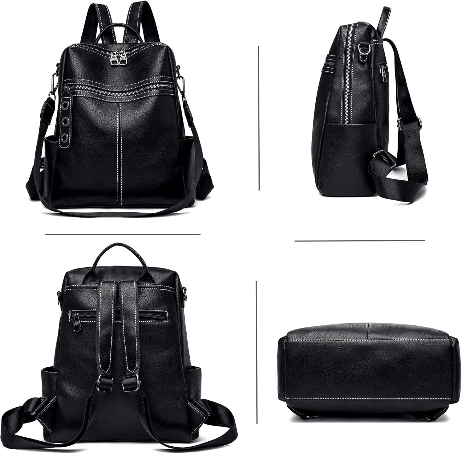 Maxoner Backpack Purse for Women Fashion Genuine Leather Convertible Shoulder Handbag Travel Bag Satchel Rucksack Ladies Bag | Fashion, Travel Bag, Ladies Bag - Image 5