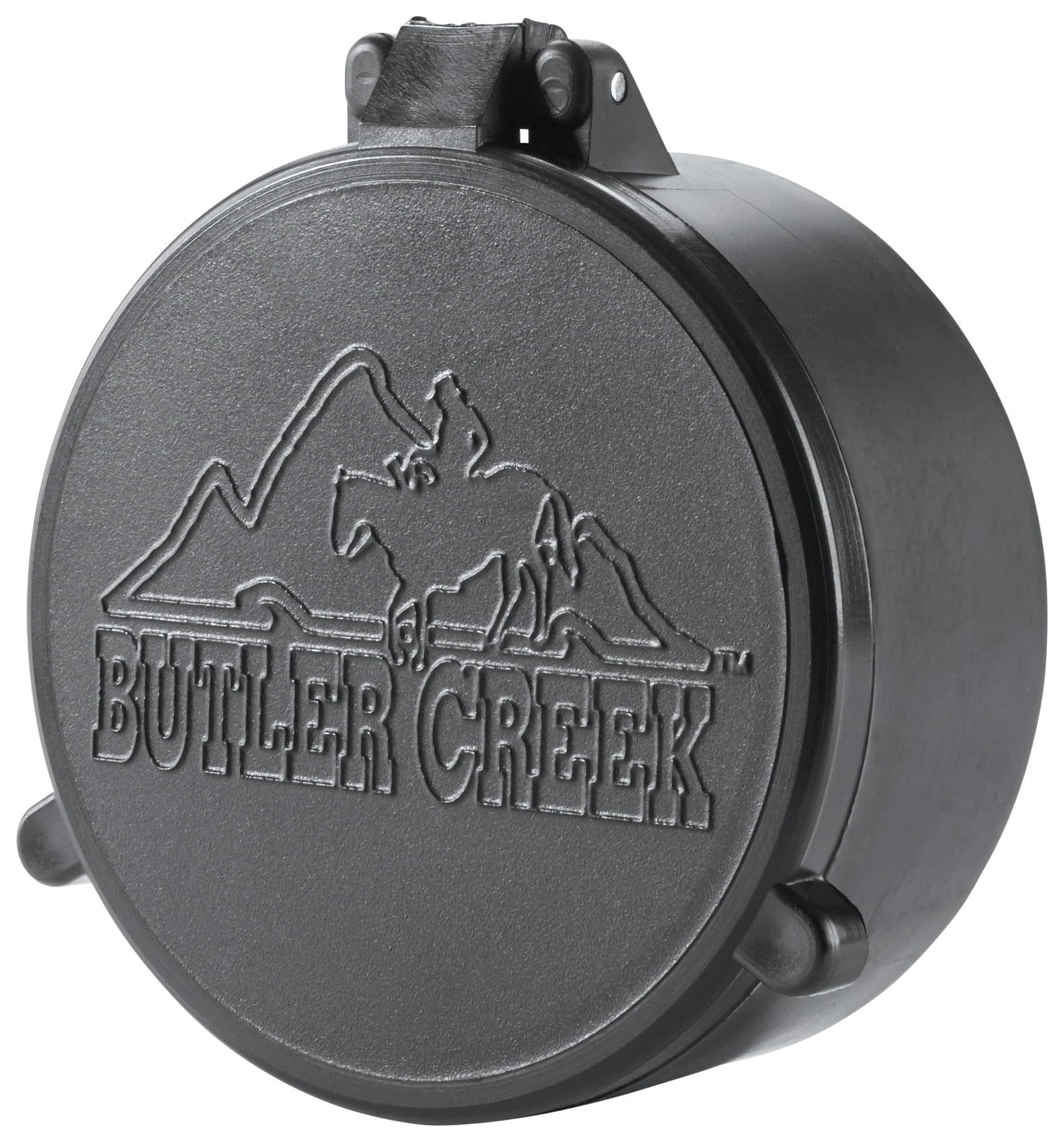 Butler Creek 27 Objective Flip Open Scope Cover - shooting | Mubboo