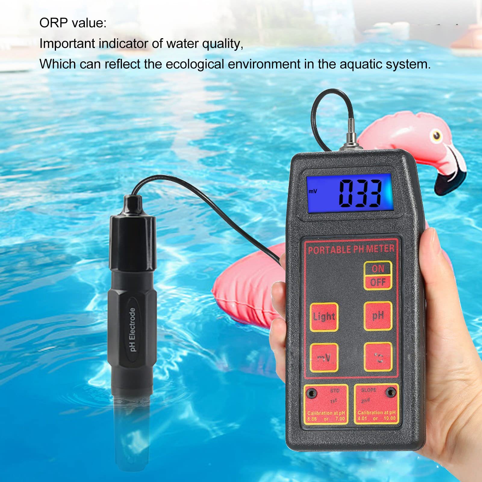 Medidor de PH de Agua ABS, Tester de Calidad de Agua con 4
