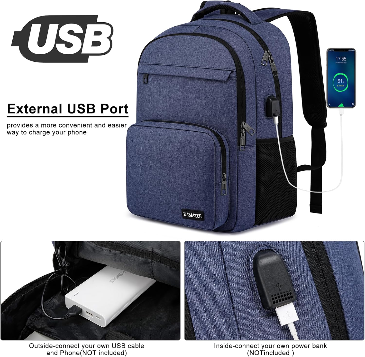 Backpack for School, college BackPack for Teens,Students, with 15.6 inch Laptop SleeveBack Pack for Boys, Large Computer Back Pack with Compartments for Men & Women - Image 3