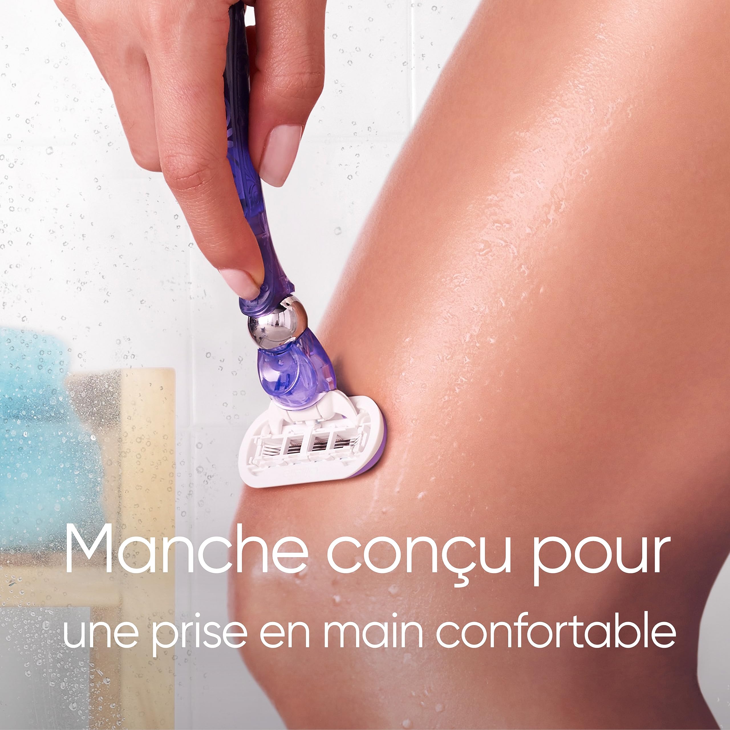 Gillette Venus Lames de Rasoir Femme, 10 Rechanges Deluxe Smooth Swirl, Bande Lubrifiante, Ruban Hydratant, Parfum Thé Blanc