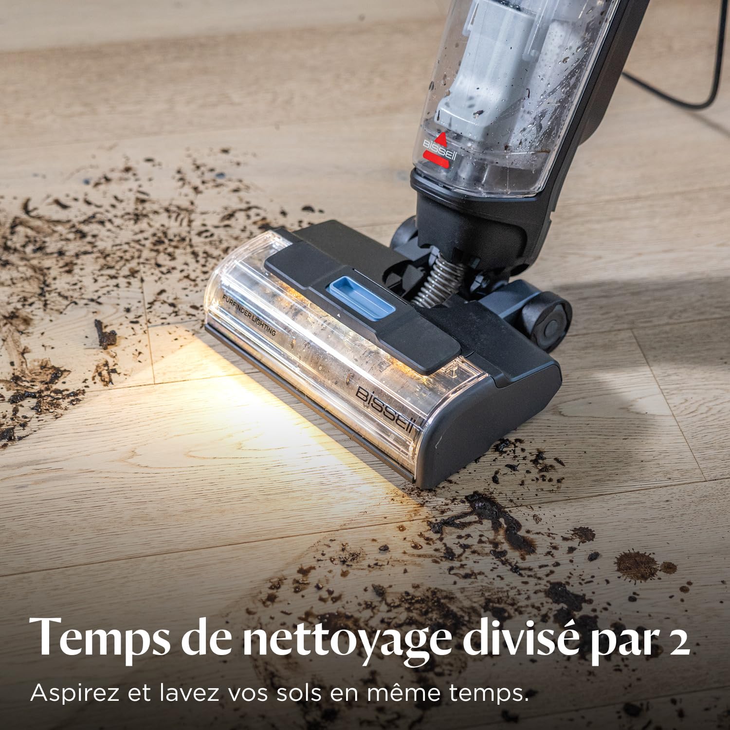 BISSELL CrossWave® EdgeFind 4159N, Aspirateur laveur multi-surfaces avec technologie ZeroGap™