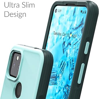 Crave Slim Guard for Pixel 5a Case, Shockproof Case for Google Pixel 5a 5G - Aqua
