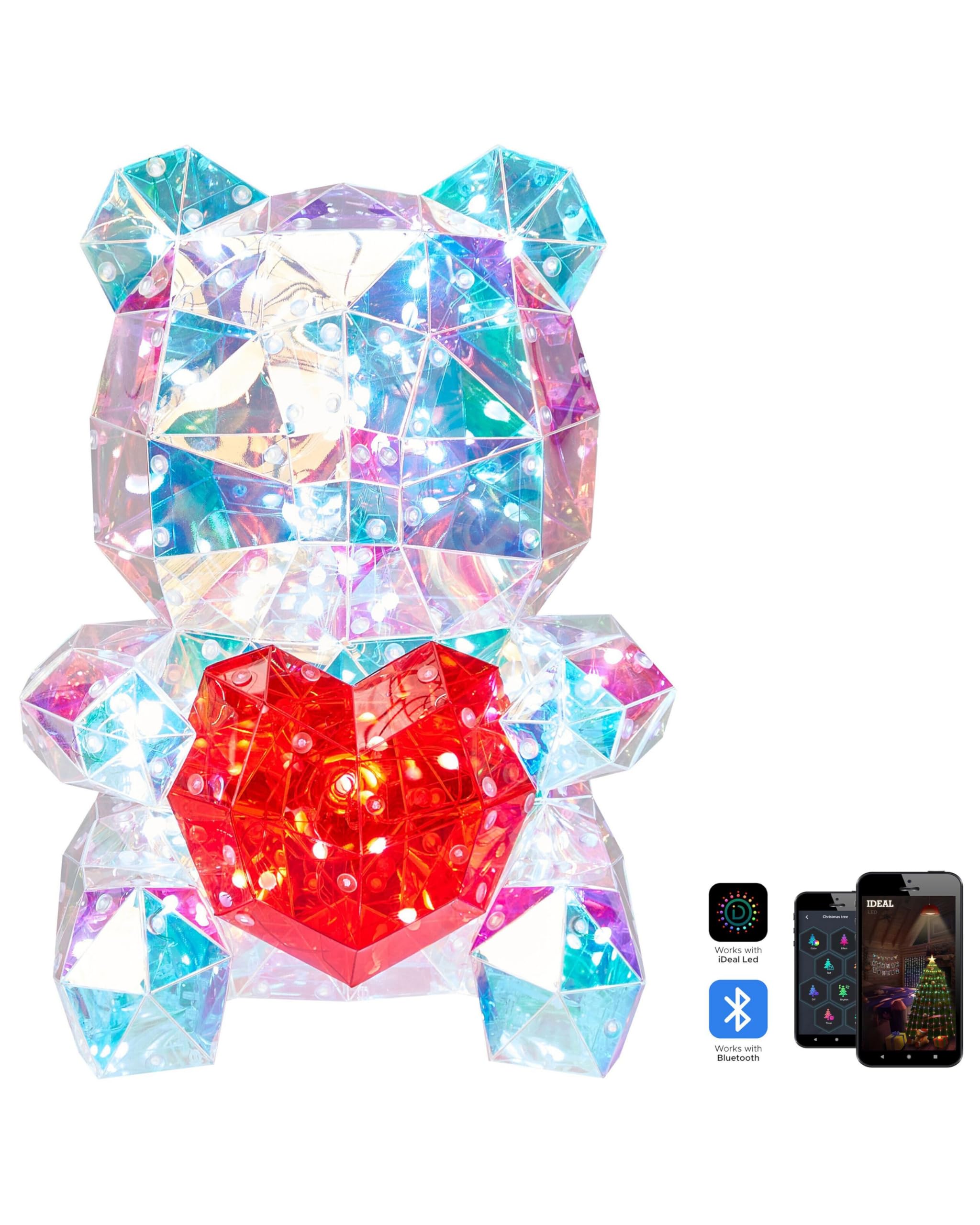 Dekoration Smart LED Kunststoff bunt Teddybär mit App-Steuerung 30 cm Rigel