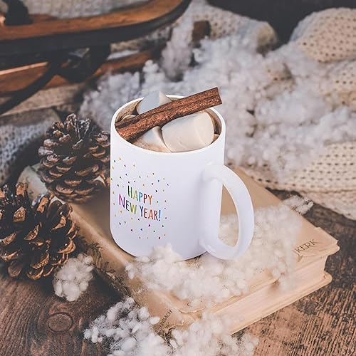 Miniatura 6 de 3dRose Shana Tova-Rosh Hashanah - Taza de felicitación para un feliz año nuevo, 11 onzas, color blanco