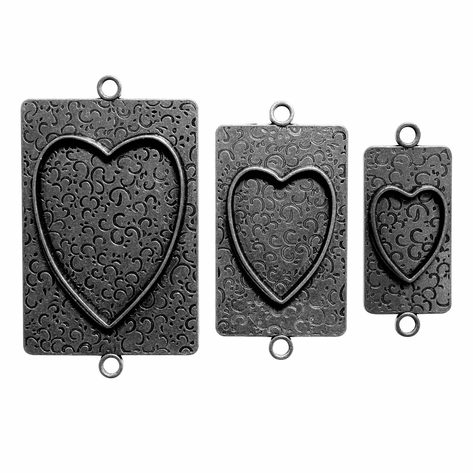 Bezels Spellbinder Paper Arts Hearts Two Die Template, Silver