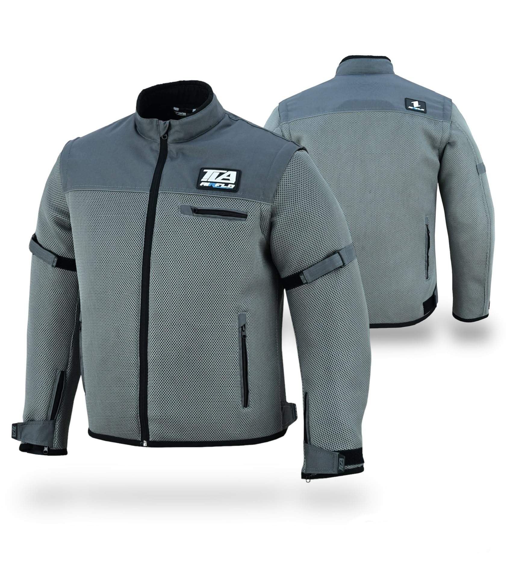 TLA AIRFLO Giubbotto moto estivo con maniche staccabili e protezioni, unisex uomo e donna, Giacca estiva moto e scooter in tessuto traforato e leggero, Gilet moto e scooter traspirante.