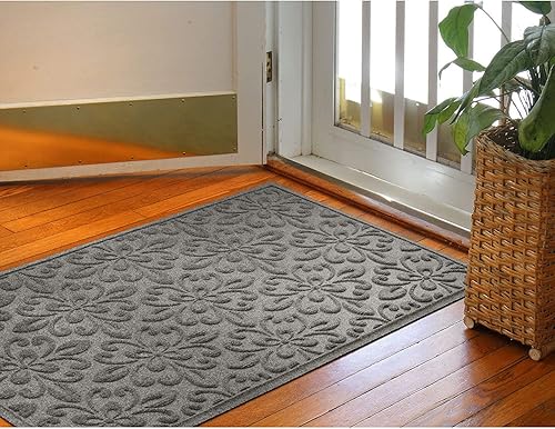 Miniatura 4 de Bungalow Flooring Waterhog - Tapete para puerta, 3 x 5 pies, fabricado en Estados Unidos, duradero y decorativo, resistente al deslizamiento, para