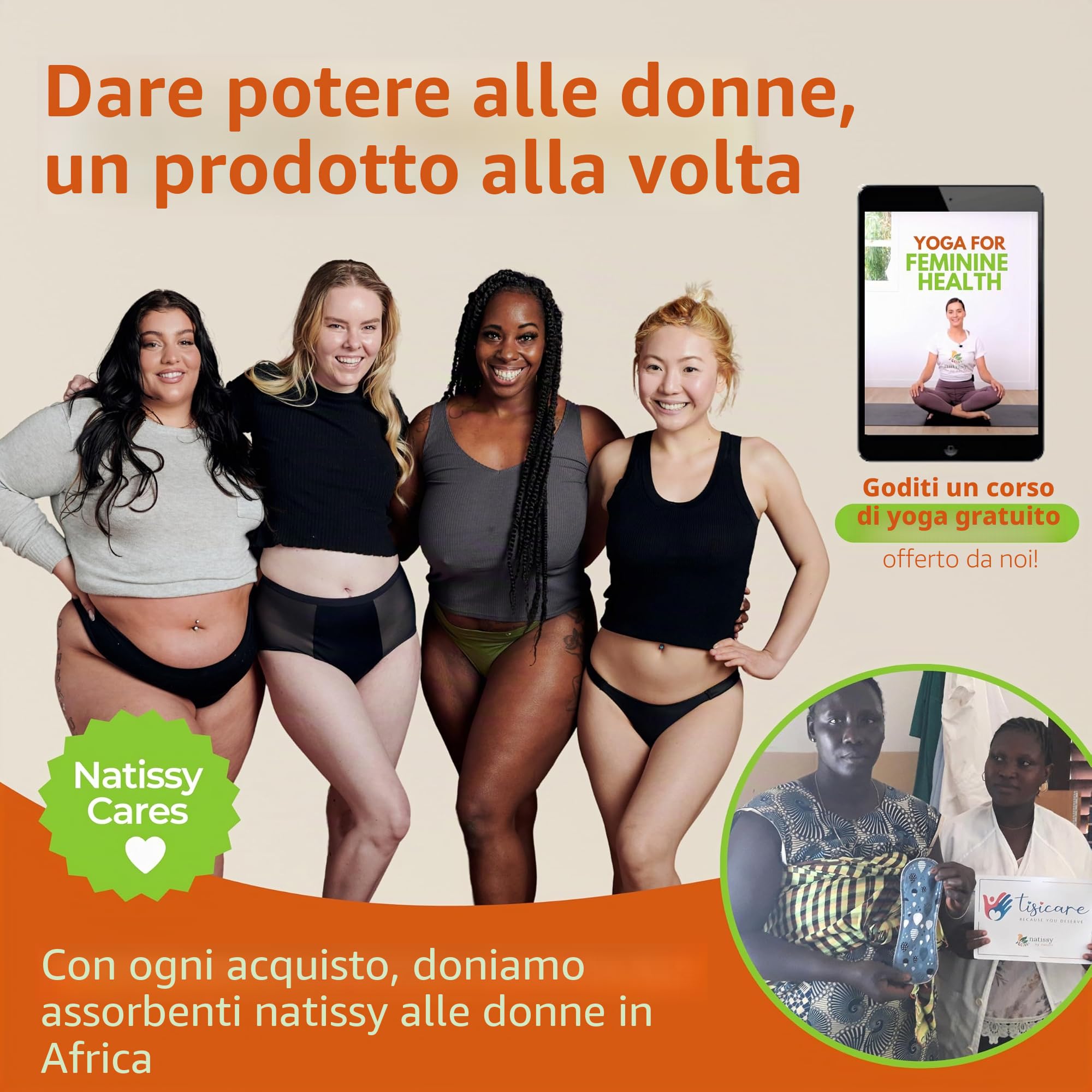 Natissy Assorbenti Lavabili in Cotone Biologico per Donna e Adolescente, Morbidi, Traspiranti, Non Irritanti e Riutilizzabili - Set 6 pz Taglie S+M - Made in EU