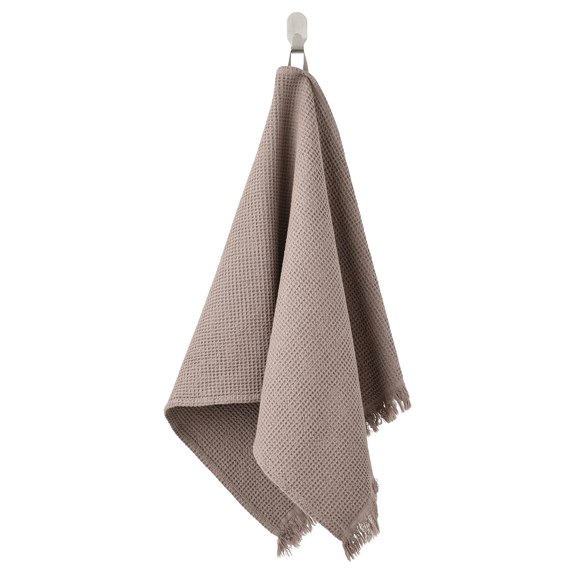 Serviette de toilette absorbante VALLASÅN gris clair 50 x 100