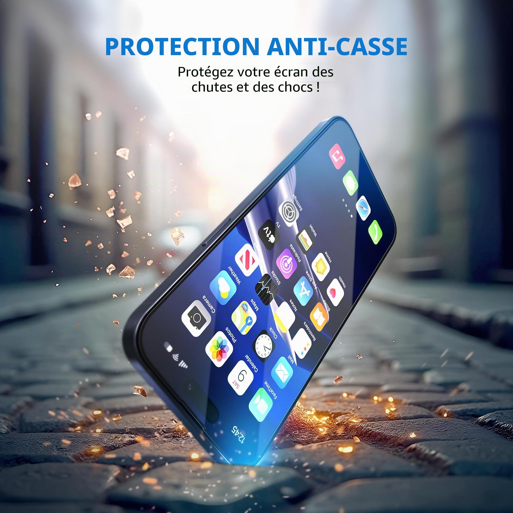 Deppa | Lot de 2 | pour iPhone 17 Pro (6.3") Verre Trempé avec Kit de pose facile | Anti-Poussière & Anti-Bulles | Résistant aux Chocs | Couverture Complète |