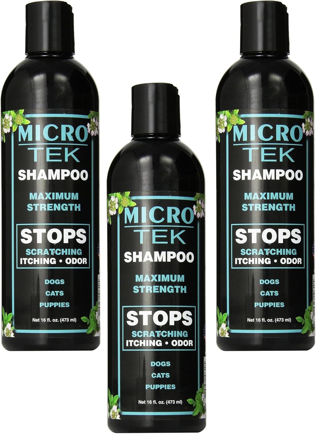 (3 Pack) EQyss MicroTek Pet Shampoo, 16 Ounces Each Pet