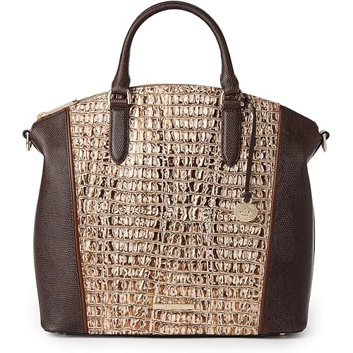 BRAHMIN Large Duxbury Satchel - Ganache Berryline