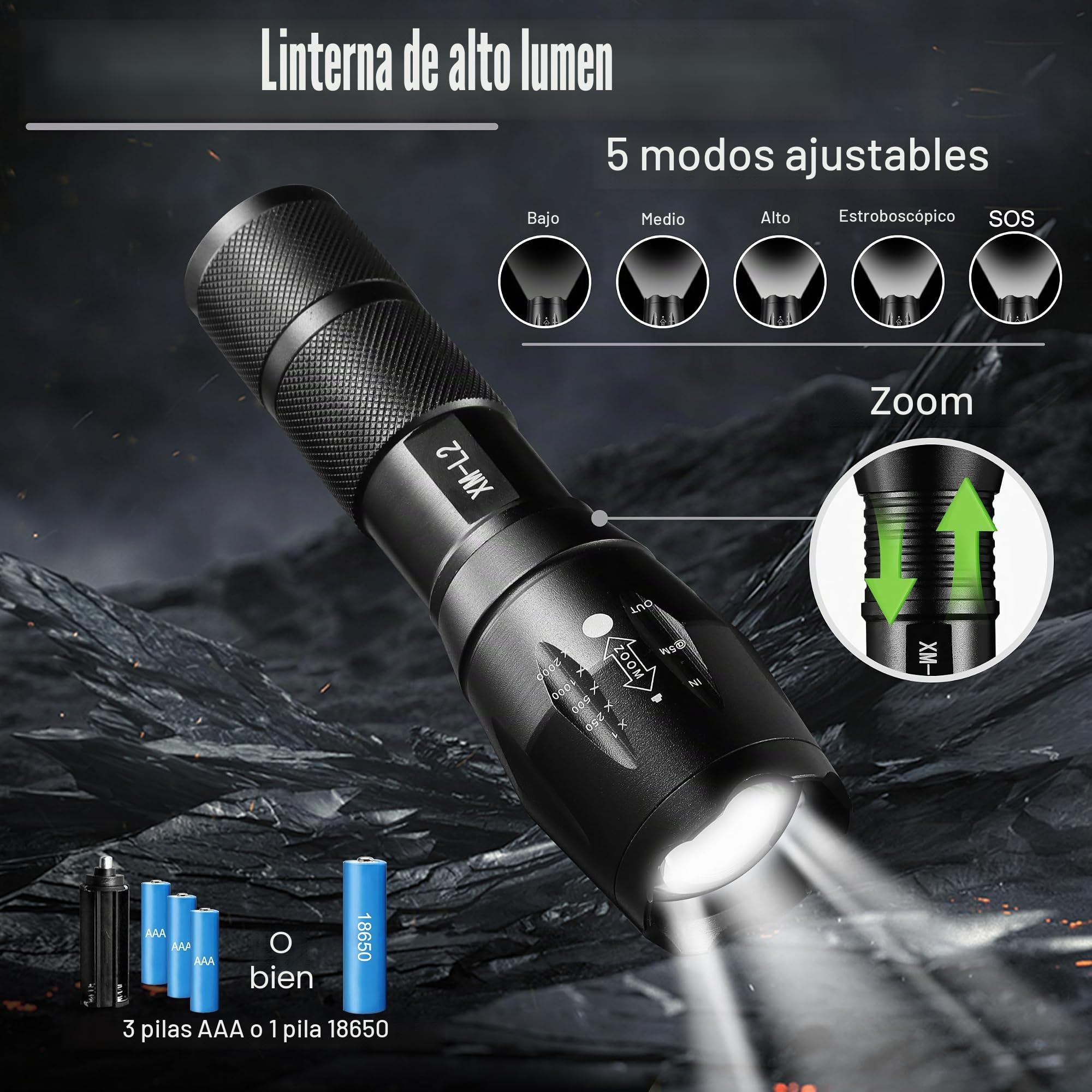 RoverTac Juego de herramientas múltiples: martillo multiherramienta 12 en 1, linterna LED, cuchillo utilitario en caja de regalo premium, equipo de supervivencia para camping, regalo multiherramienta