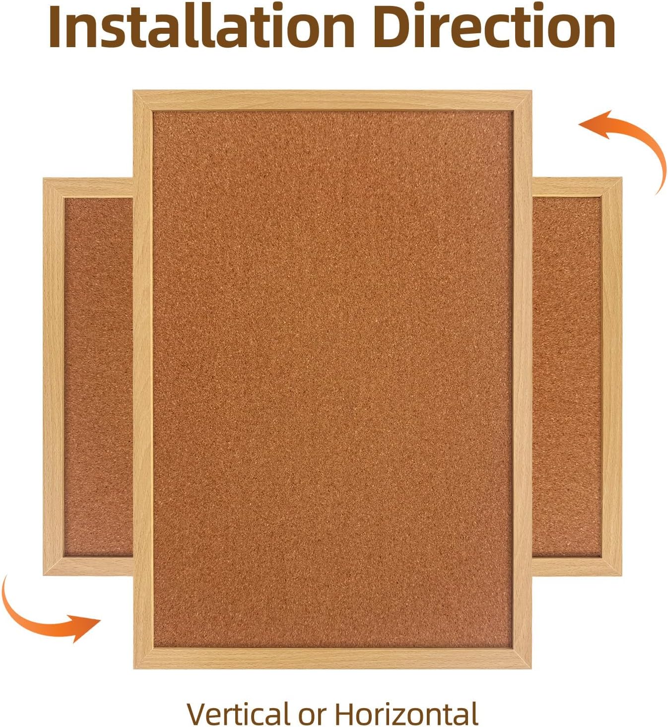 Cork Bulletin Board, 24 X 36 inches with Oak Wood Finish Frame, for Wall Office Home and School