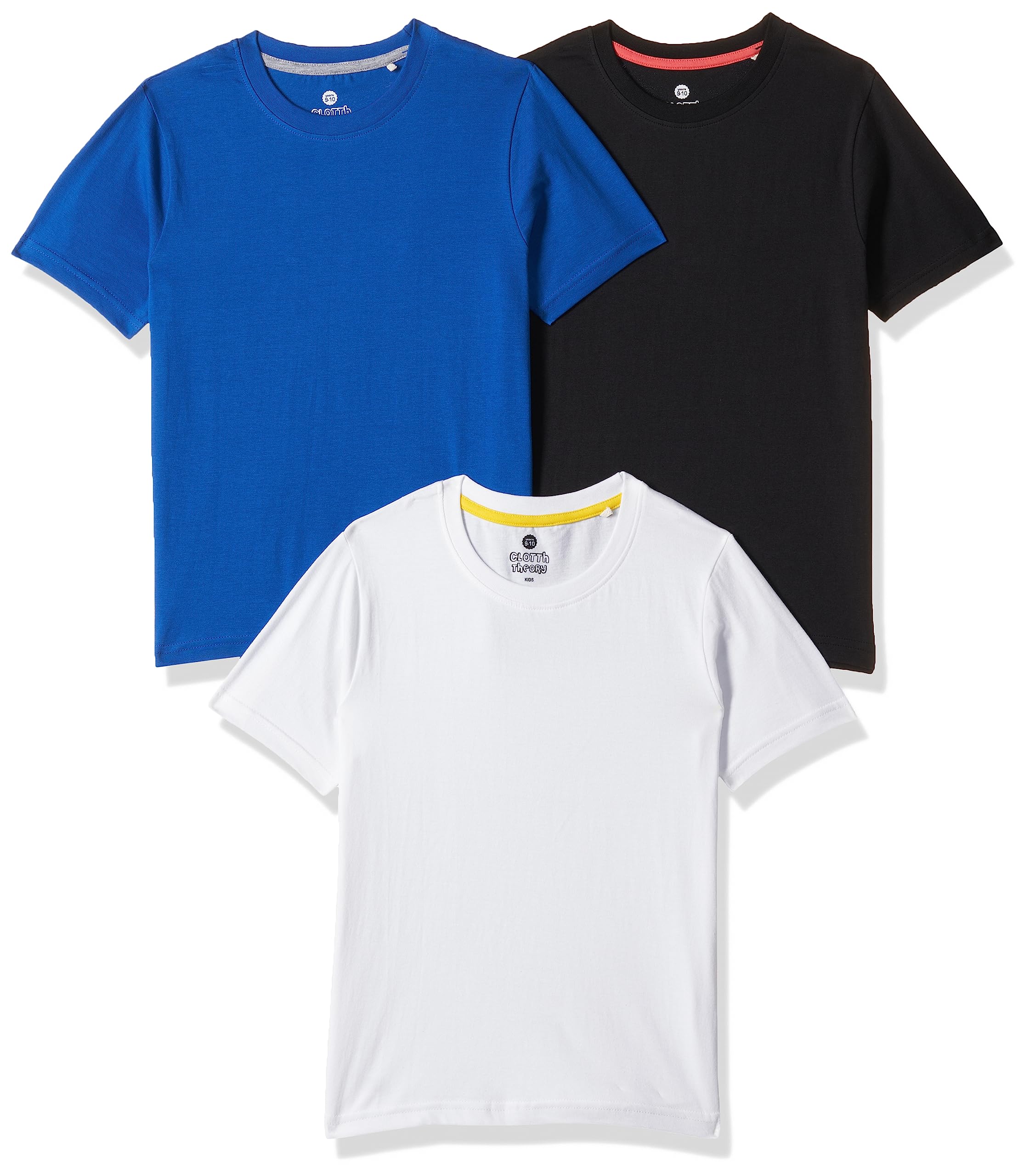 Cloth Theory Boys Solid T-Shirt | 100% Cotton Round Neck Half Sleeve Tee | Soft & Comfortable Regular Fit Casual Wear |