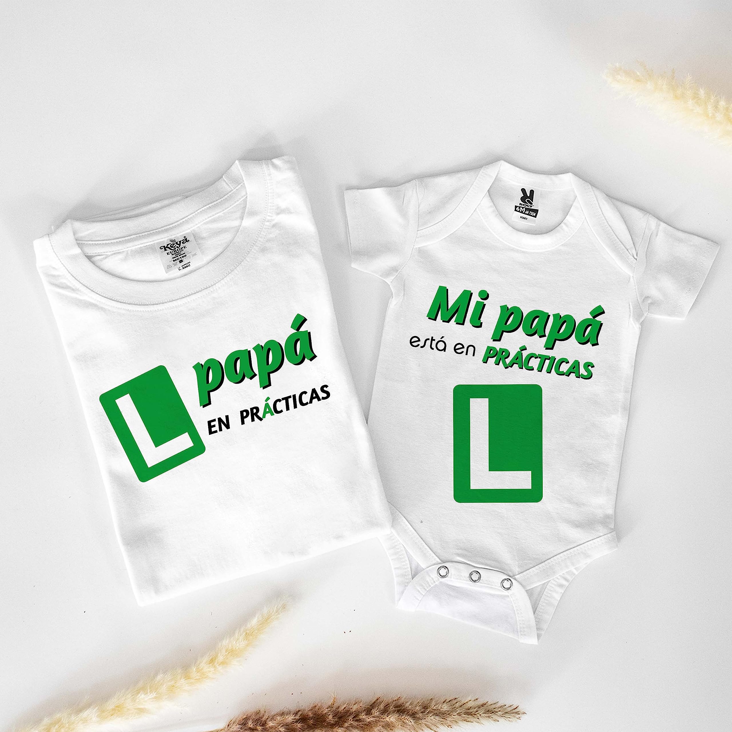 PROMO SHOP - Body Bebé y Camiseta Personalizados, Body Blanco o Negro Personalizado, Recién Nacidos a 1 Año, Camiseta Personalizada Mujer y Hombre, El Regalo Más Original para Primerizos
