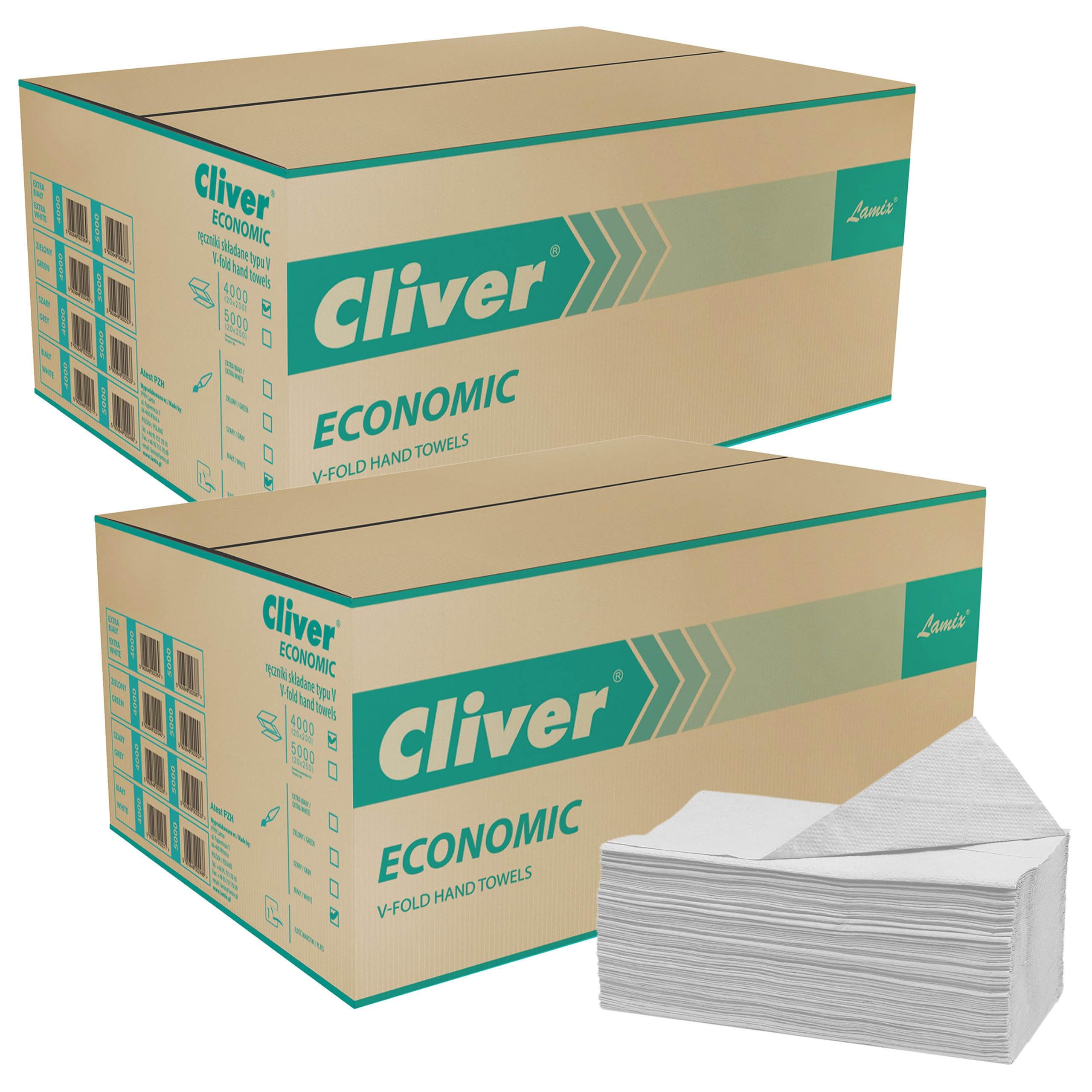 Cliver Toalla plegada ecológica de una sola capa, toalla de papel blanco 8000 unidad