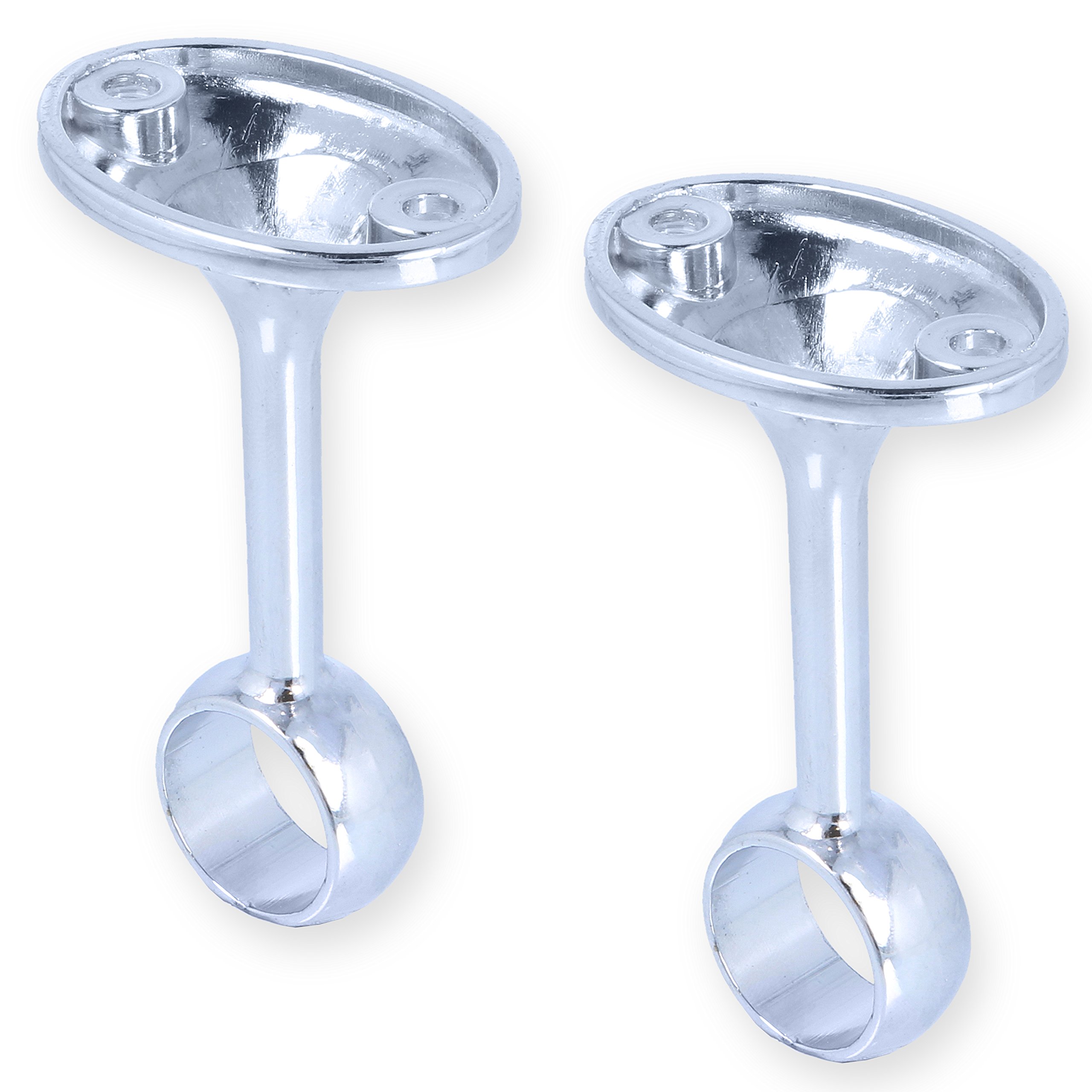 19mm Chrome Towel Rail Centre Brackets - Pack of 2