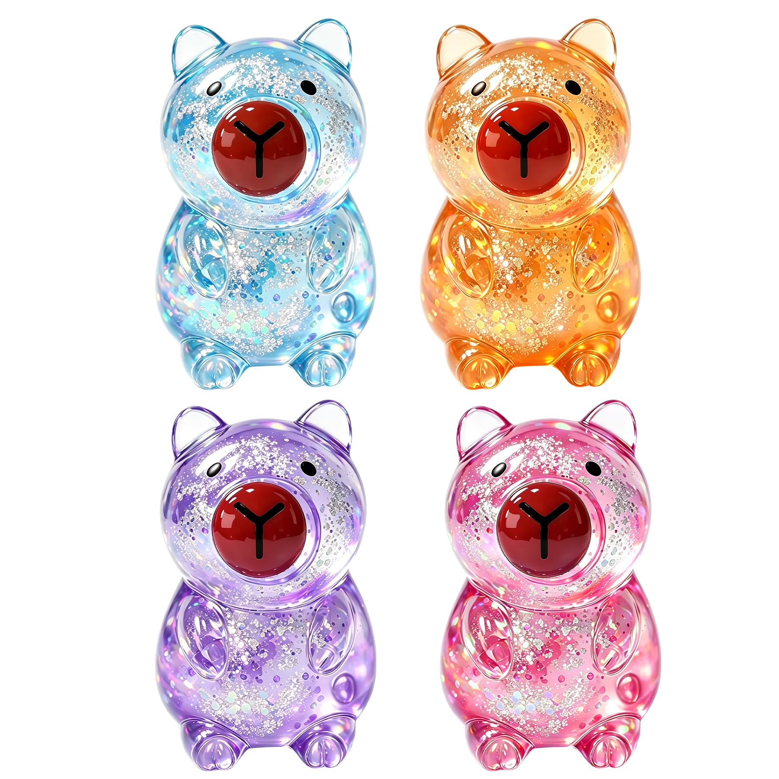 4 Pcs Capybara Squishy Toys, Slow Rising Squishies Relaxation