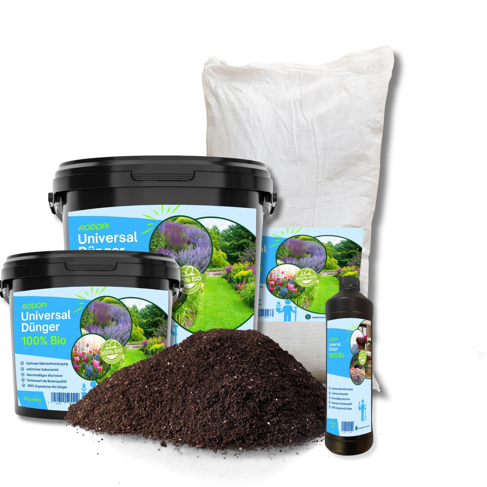 Rodopi Bio-Universaldnger Granulat  3 Monate Langzeitwirkung  100%  pflanzlich & tierfrei  Organischer NPK-Dnger 7-3-8 mit Eisen  Fr  Gemse, Zierpflanzen & Garten 0,8kg : Amazon.de: Garten