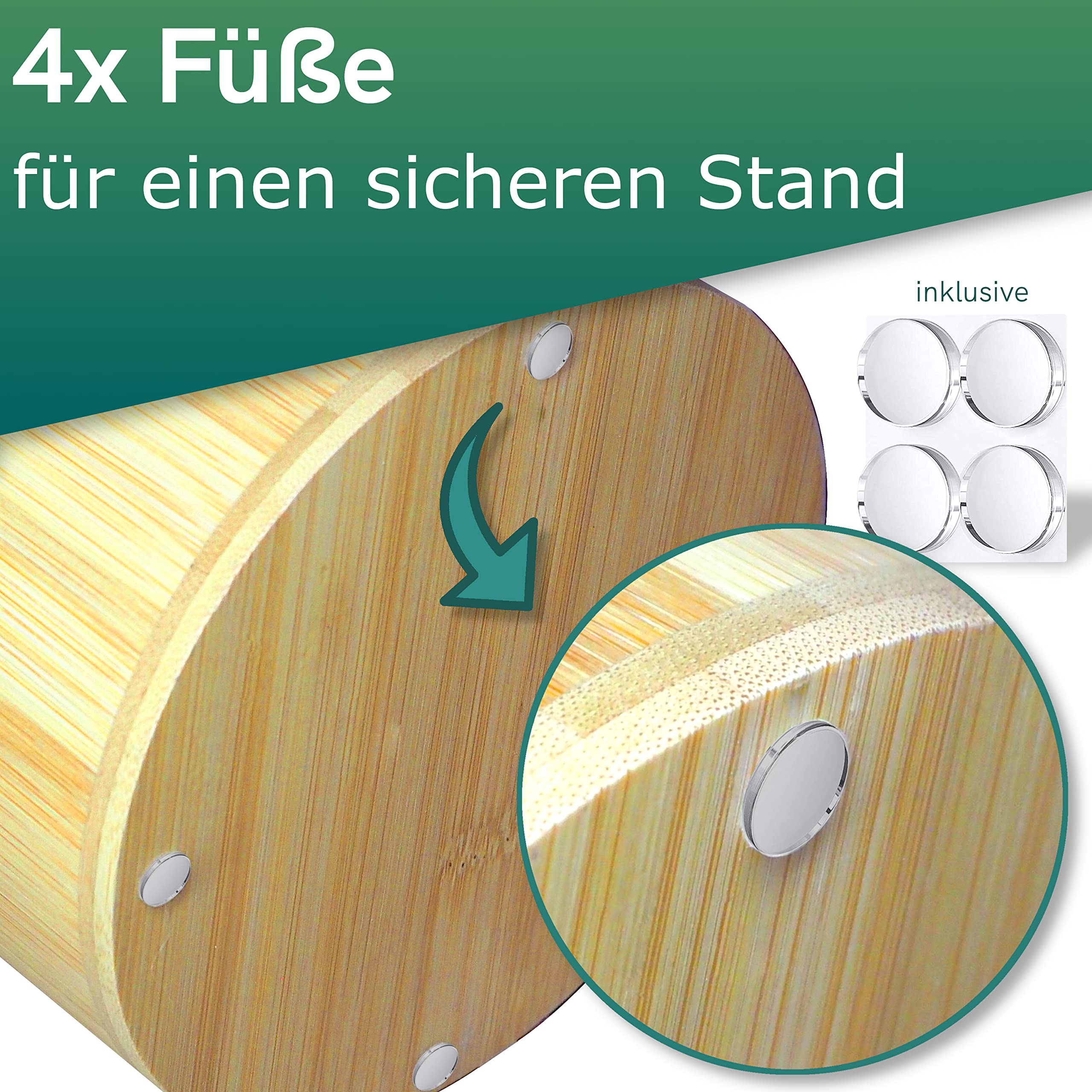Ersatzrollenhalter Bambus rund 4 Rollen Toilettenpapierhalter WC-Rollenaufbewahrung Holz Klopapierhalter Toilettenpapierständer Toilettenpapier Aufbewahrung Toilettenpapiermagazin stehend rund