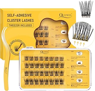 QUEWEL Pestañas Autoadhesivas de Aspecto Natu...