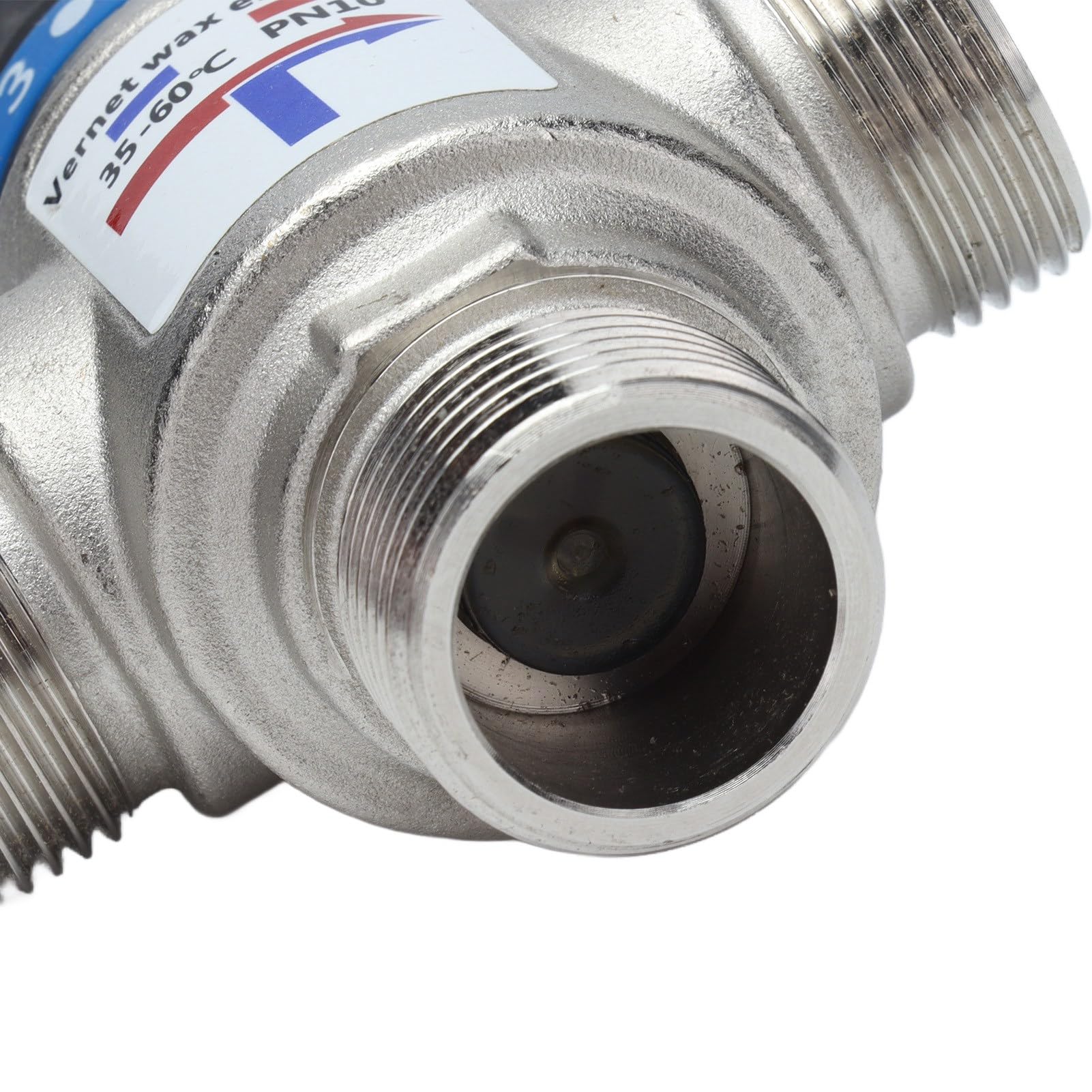 Valvola miscelatrice termostatica Mavaol G3/4 pollici, controllo automatico della temperatura, prevenzione ustioni, flusso elevato, ottone e ABS