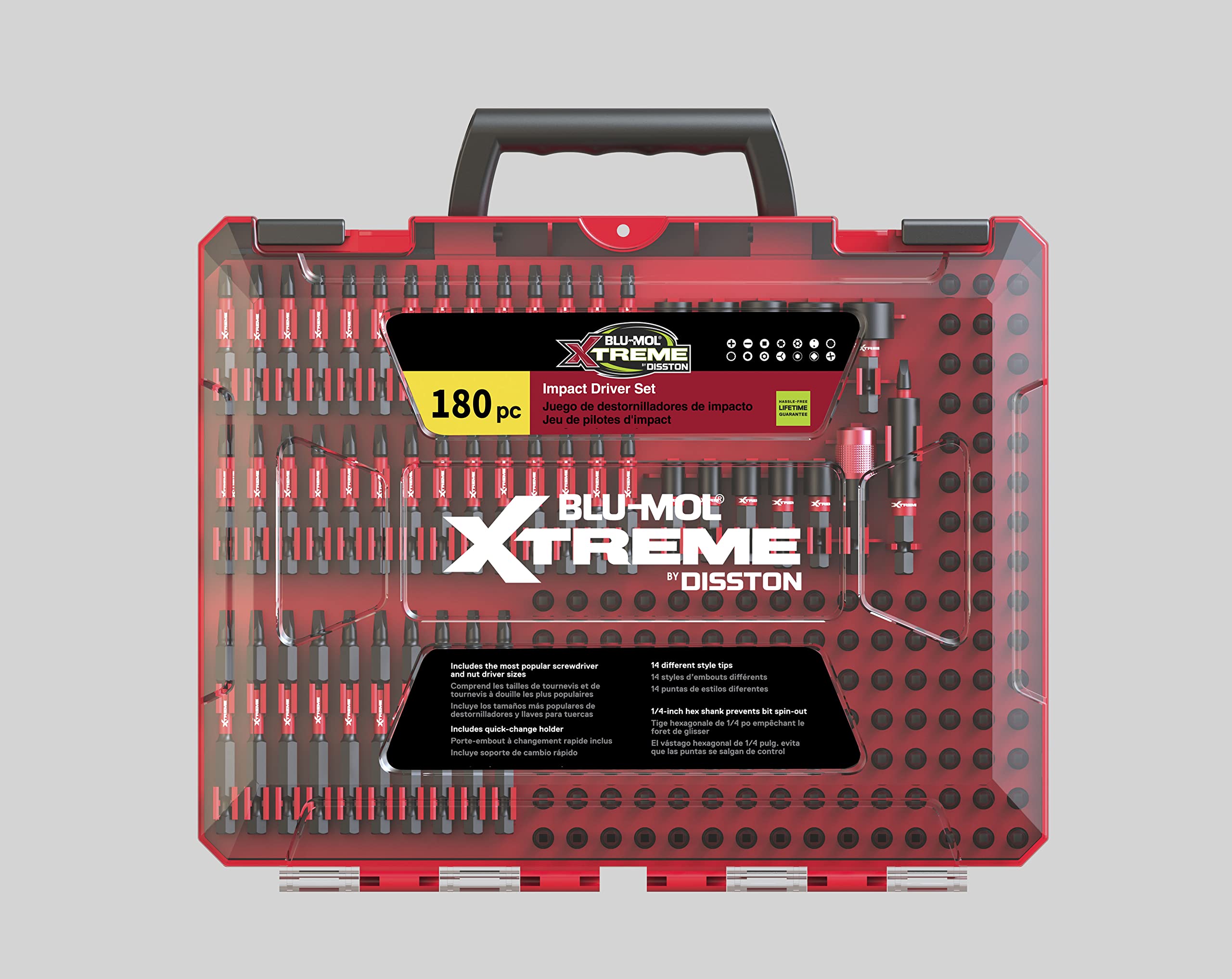 Disston BLU-MOL XTREME 180-częściowy zestaw bitów udarowych/śrubokrętów E0100501