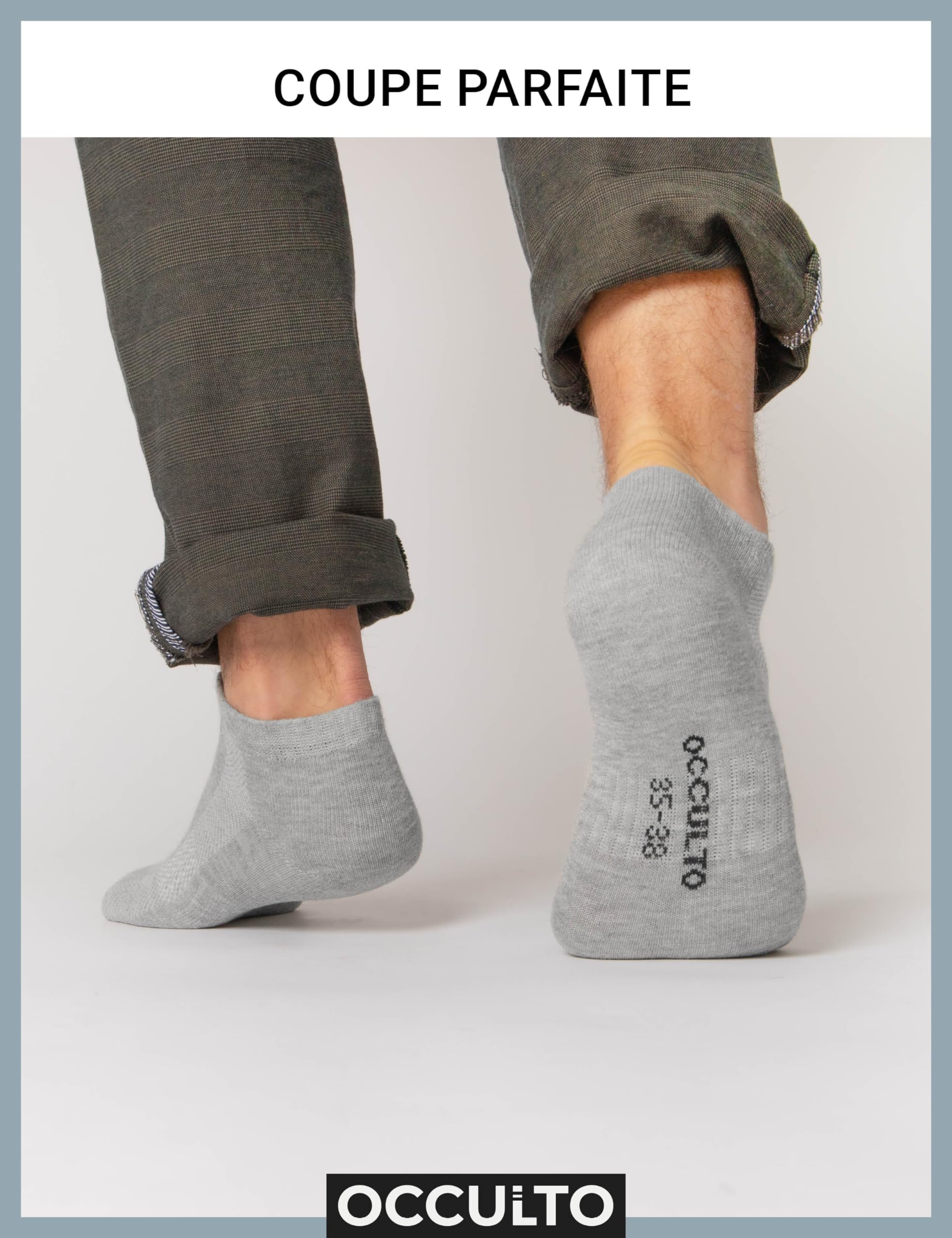 Occulto Chaussettes basses Homme lot de 10 (modèle: Johannes)
