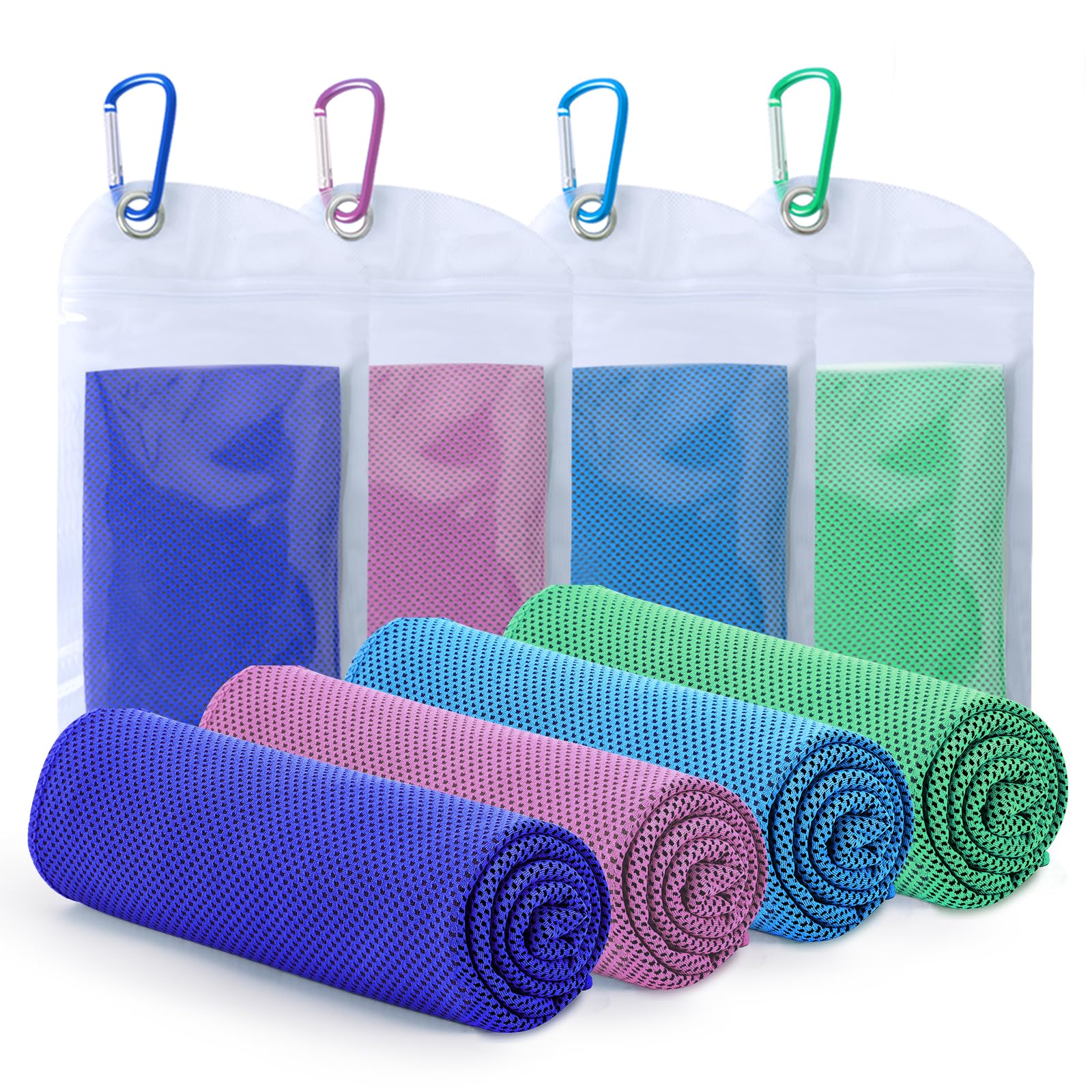 Cooling Towels for Neck and Face - Soft Breathable Chilly Towel, Sweat Wraps, Cool Rags Quick Dry Towel for Hot Weather, Workout, Sports, Yoga, Gym, Hiking, Running, Trips, Golf