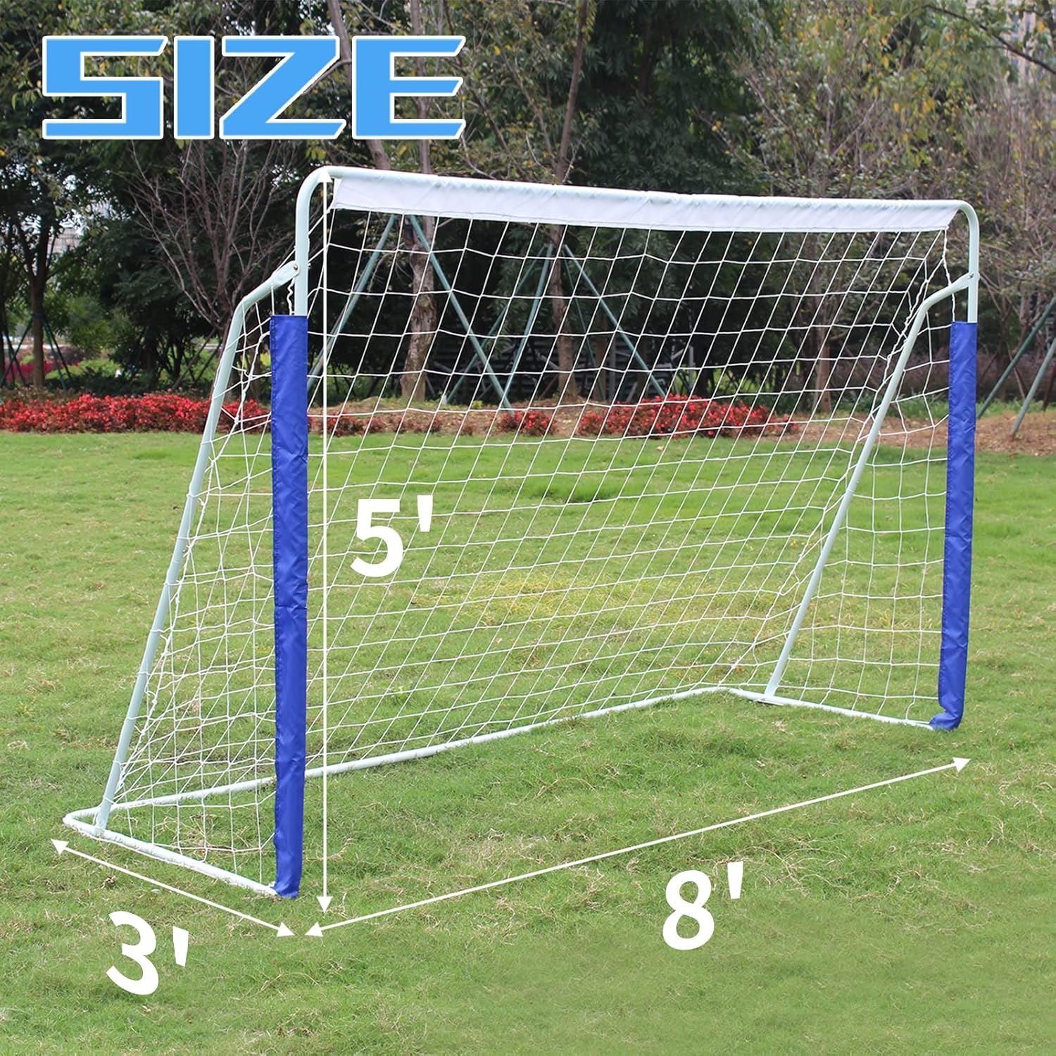 Kids Soccer Goal for Backyard, Portable Youth Soccer Goal with Net, 8x5 Ft, Easy Installation