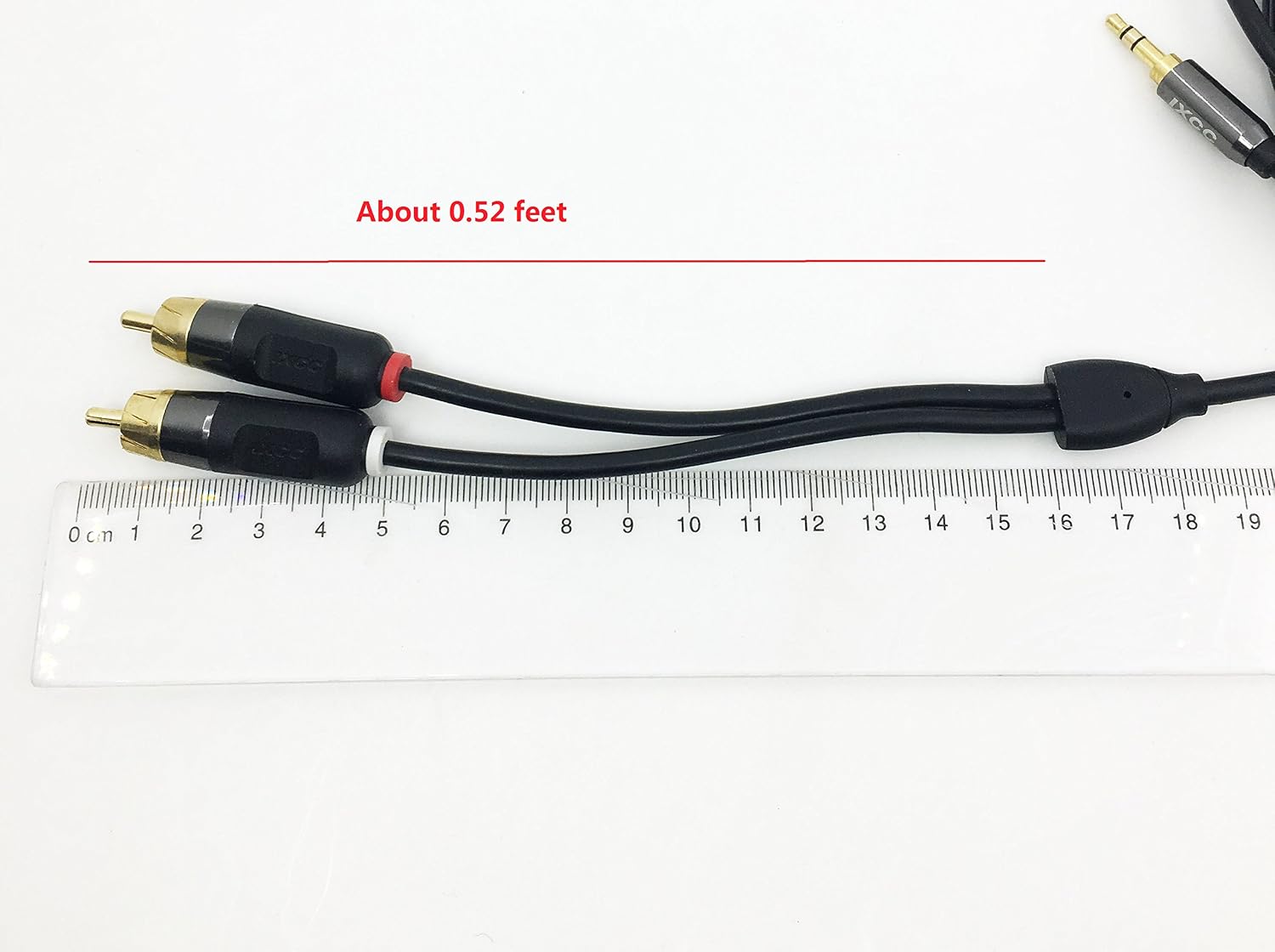RCA Cable, iXCC 6ft Dual Shielded Gold-Plated 3.5mm Male to 2RCA Male Stereo Audio Y Cable