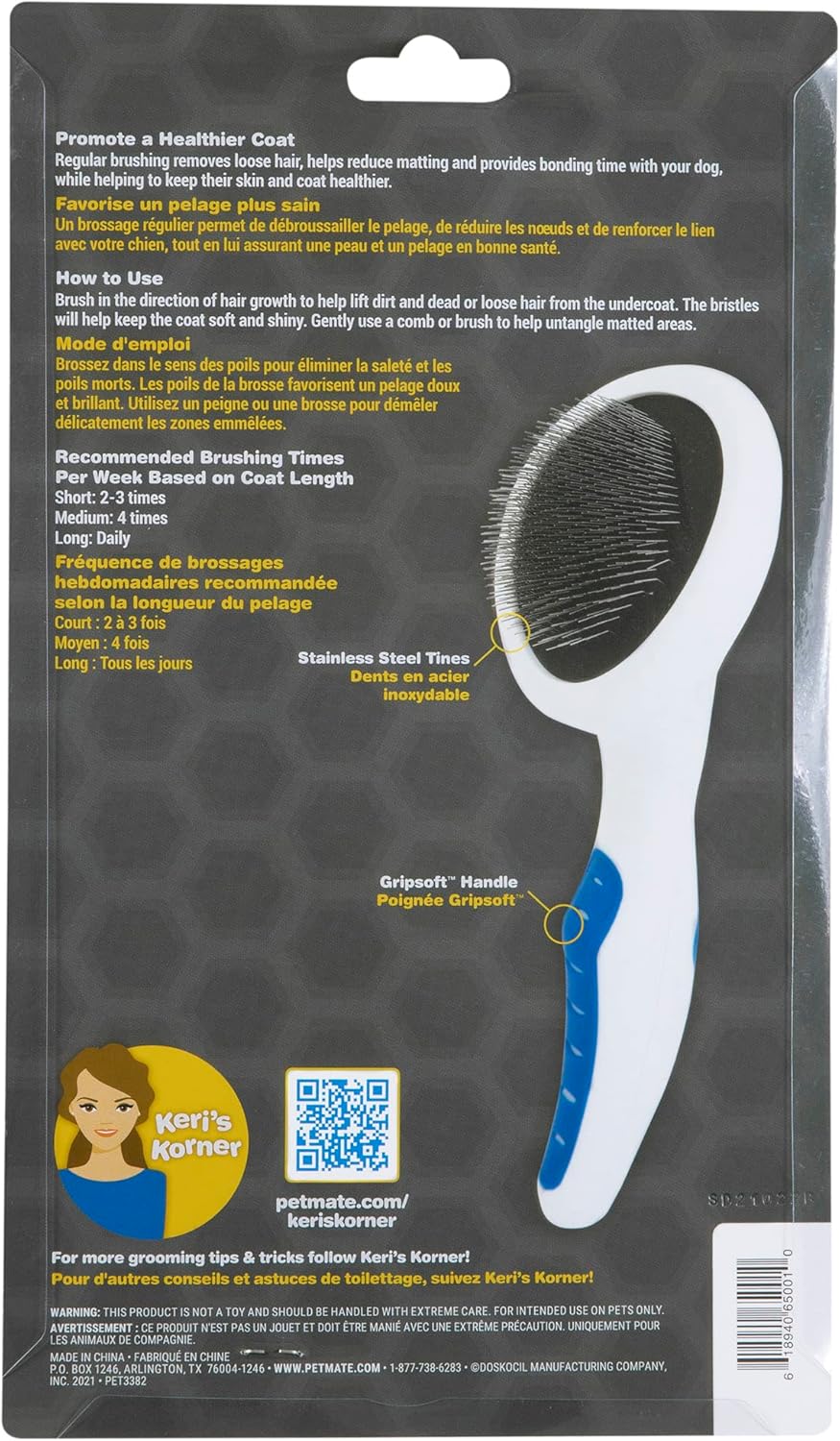 JW Gripsoft Slicker Brush for Dogs