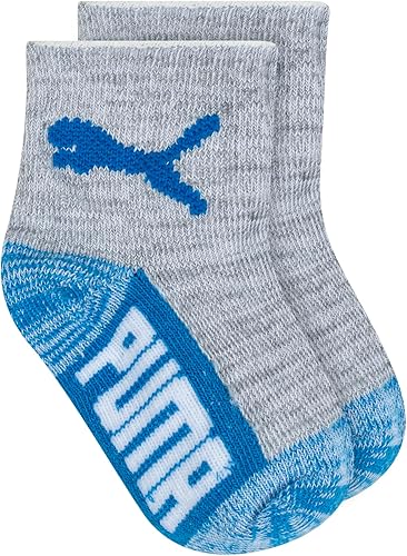 Miniatura 9 de PUMA Paquete de 6 calcetines tobilleros para bebés Gris, multi, Gris/Azul, Gris/Coral, Gris/Multi color, Multi, Blanco/Negro, Blanco/ Brillante
