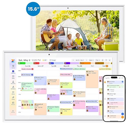 15.6" Smart Digital Calendar, 32GB Magnetic Accessories, No Subscription |
