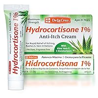 Vista 10 de De La Cruz Ungüento de hidrocortisona al 1%, máxima resistencia, ungüento antipicazón tópico, piel seca, enrojecimiento, dermatitis, eccema