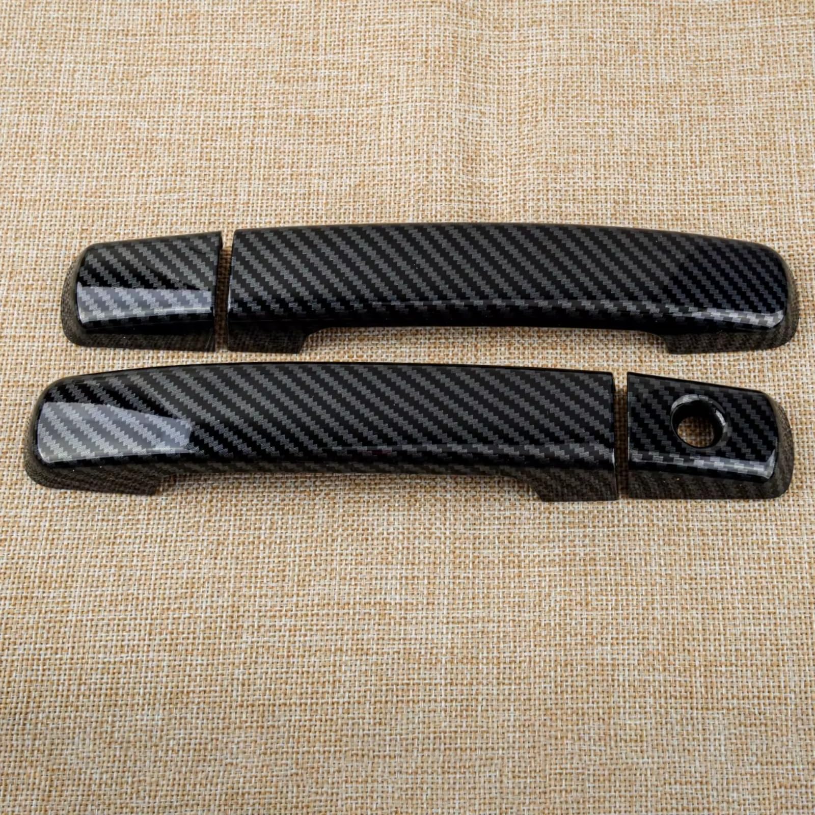 JJRFVBGT Door Handle Trim Compatible with Nissan for Altima Coupe 2008 2009 2010 2011 2012 2013 ABS Carbon Side Car Exterior Door Handle Housing