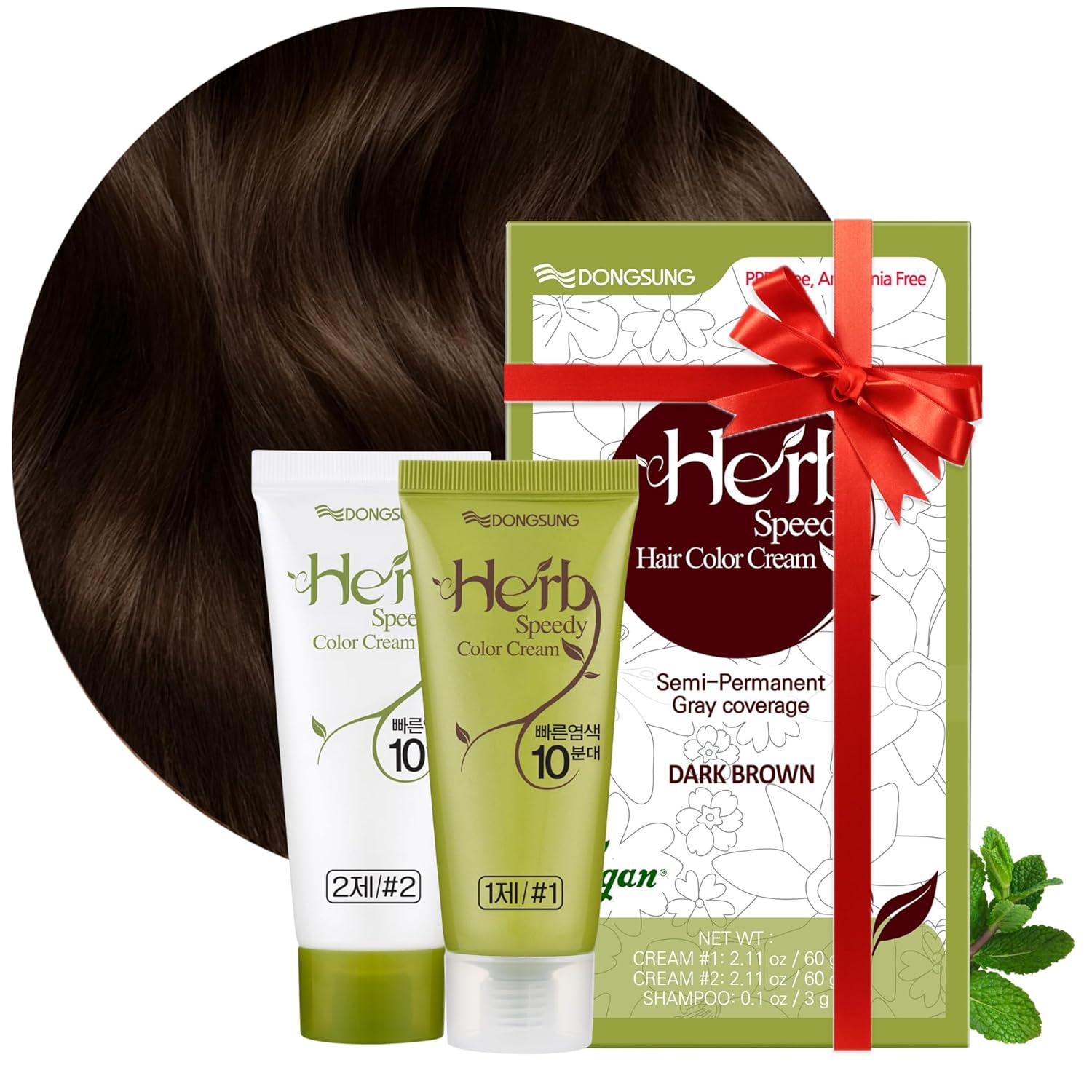 Herb Speedy Dark Brown PPD-Free, Ammonia-Free Korean Hair Dye Herb Speedy Dark Brown PPD-Free, Ammonia-Free Korean Hair Dye