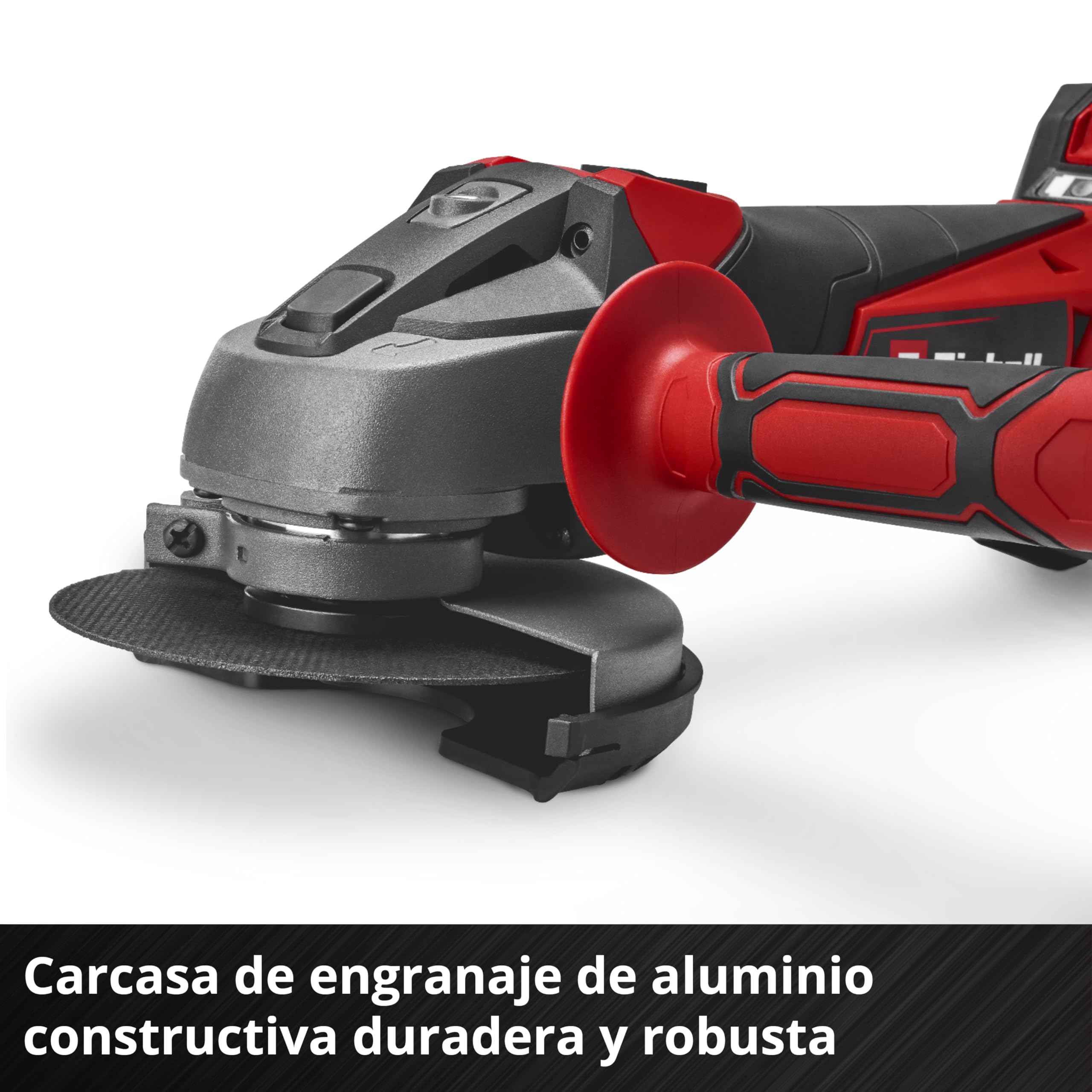 Einhell Amoladora angular con batería TC-AG 18/115 Li Power X-Change (18 V, 115 mm de diámetro de disco, 28 mm de profundidad de corte, arranque suave, incl. 1 batería de 4,0 Ah y cargador)