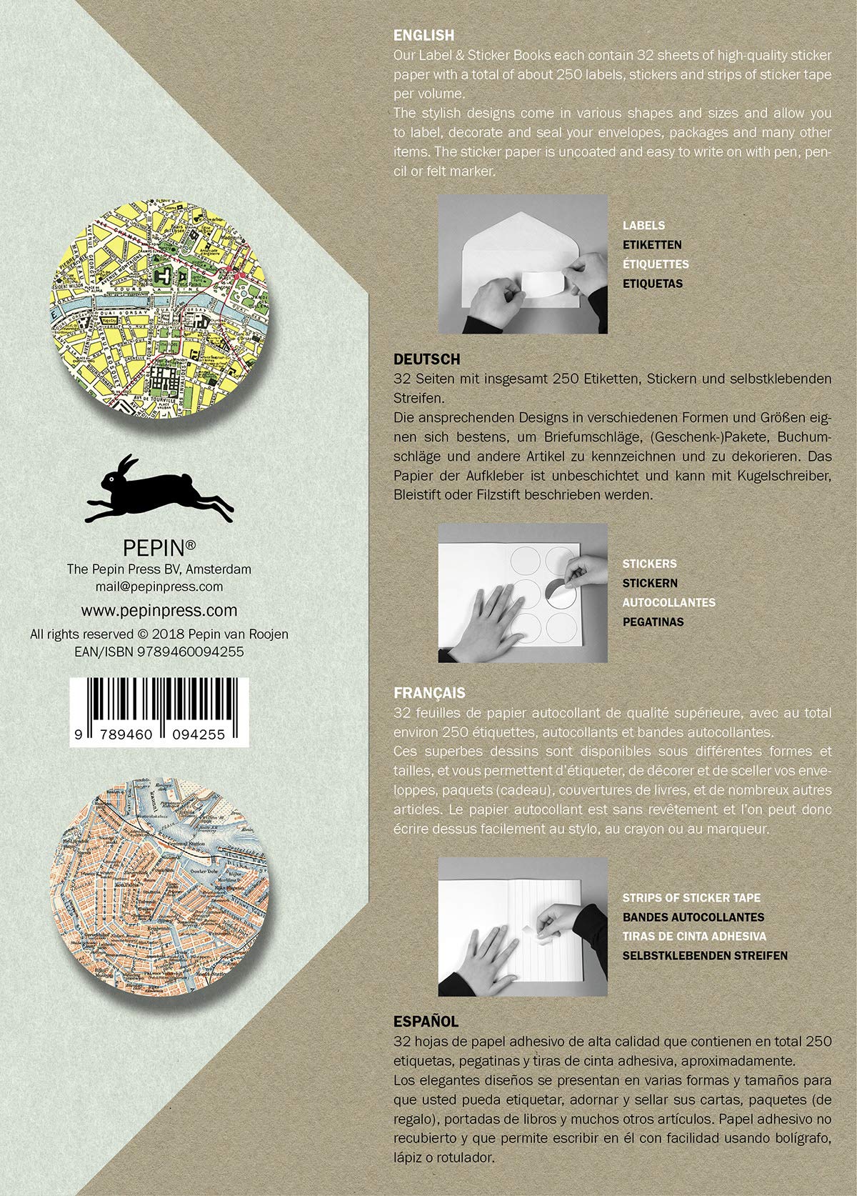 Historical Maps: Label & Sticker Book