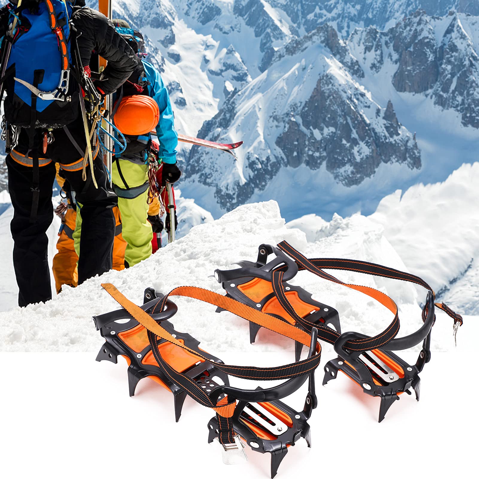 Crampons Anti Slip 12 Denti ad alta resistenza Stilla forte Stilling Ice Gatte per il Deserto della Giornata della neve