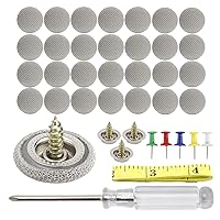 Vista 1 de HighFree Juego de 60 pines de botón de reparación de techo de automóvil, retenedor universal para techo de automóvil, con herramienta de gris