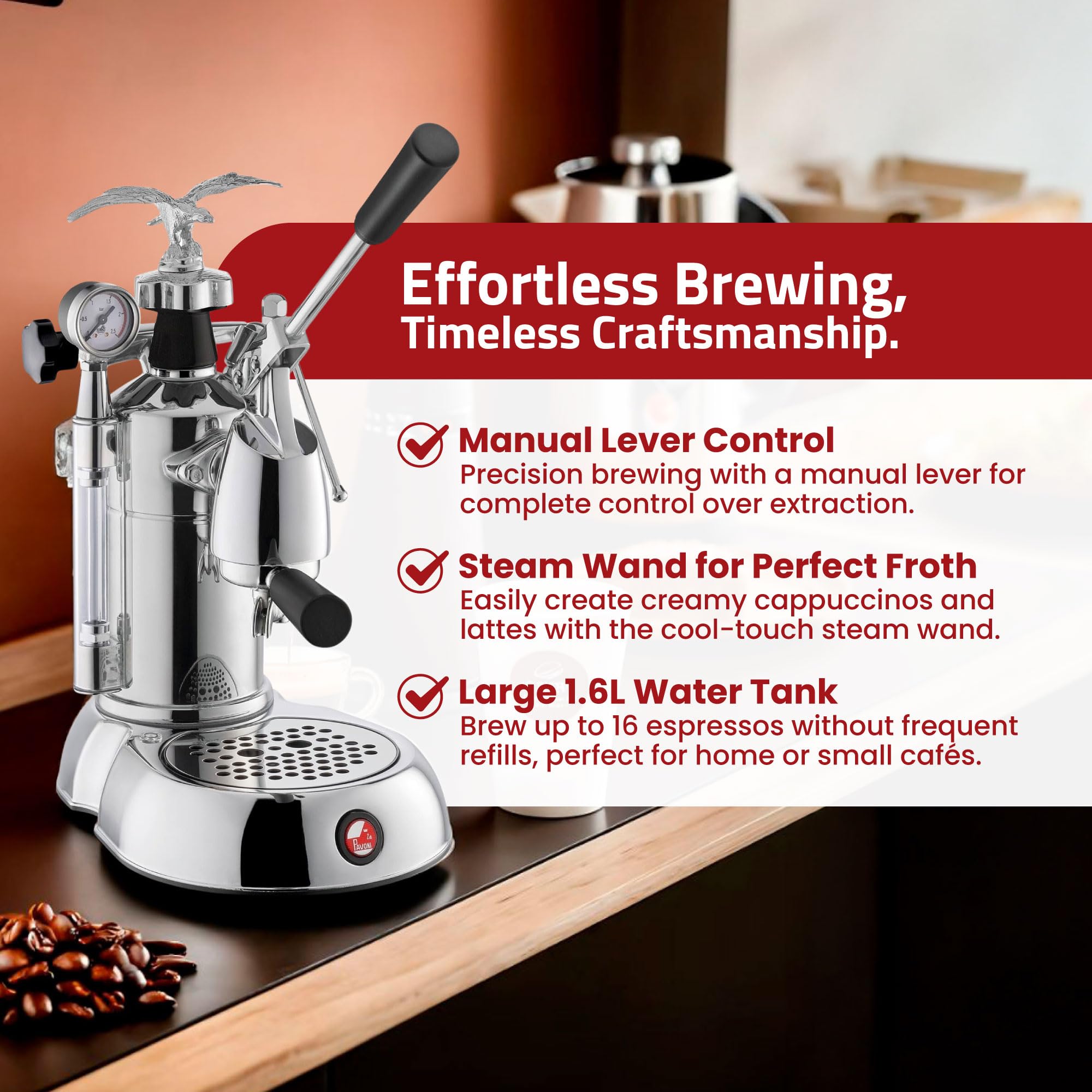 Amazon | La Pavoni Stradivari - ミラノ 16カップレバーエスプレッソ
