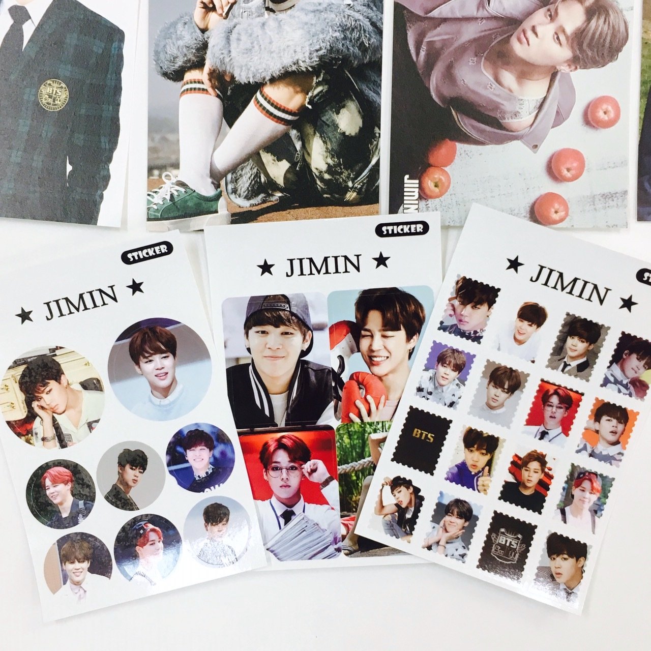 BTS JIMIN グッズセット BTS JIMIN Solo New Version Photo Post Card + Sticker Set 15pcs 4